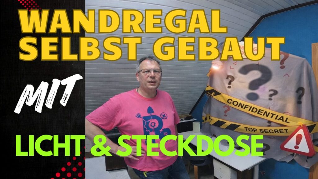 Wandregal fürs Büro selbst bauen 🔨 | LED-Beleuchtung clever integriert