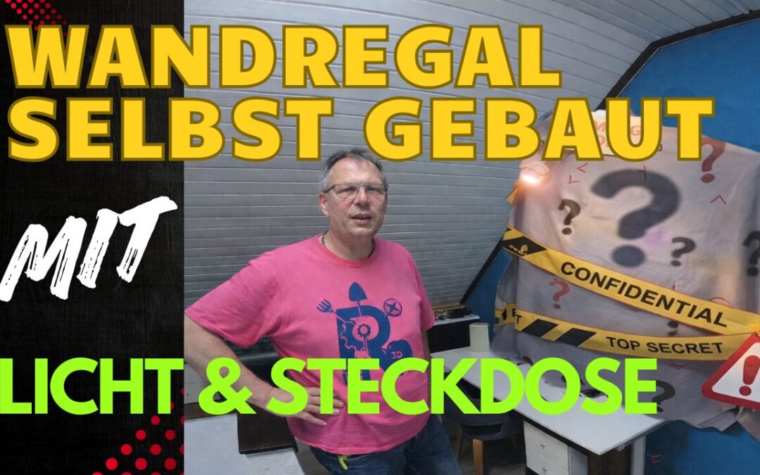 Wandregal fürs Büro selbst bauen  | LED-Beleuchtung clever integriert